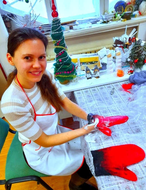 Мастер класс по валянию варежек из войлока